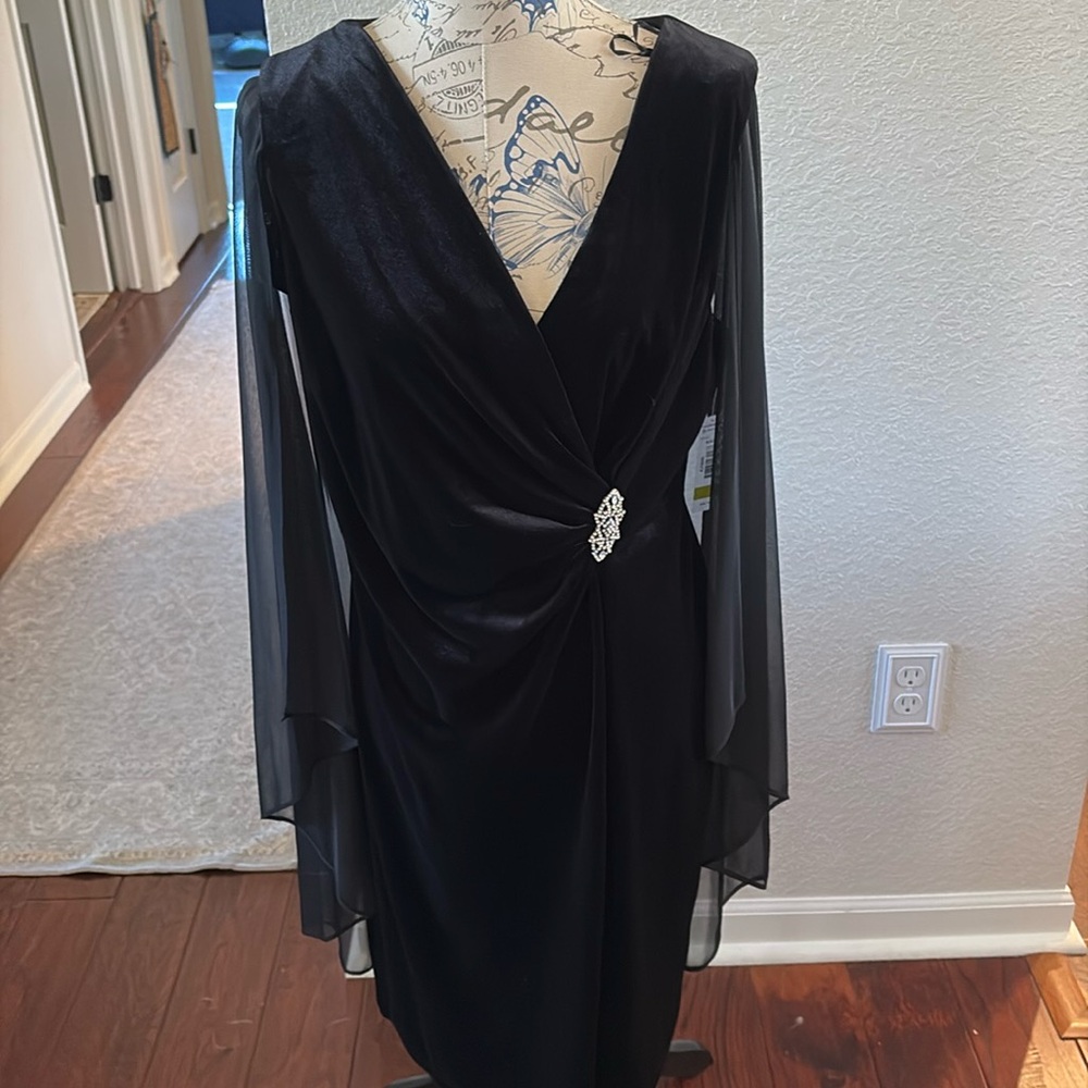 R&M Richard’s black velvet dress.